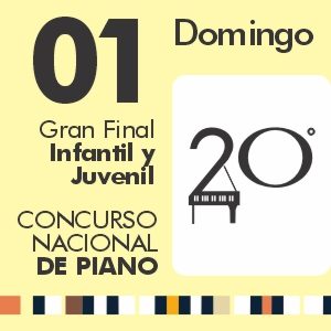 Gran final de la categoría Infantil y Juvenil del Concurso Nacional de Piano el 1 de octubre