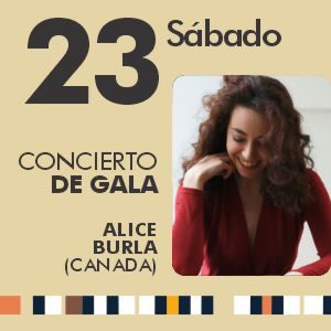Concierto de gala con Alice Burla el 23 de septiembre