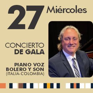 Concierto de gala de Piano Voz Bolero y Son el 27 de septiembre