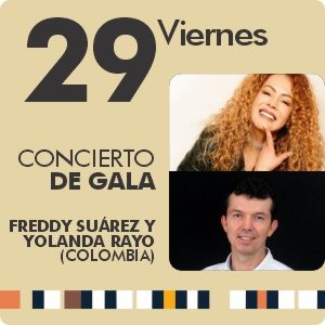 Concierto de gala con Freddy Suárez y Yolanda Rayo el 29 de septiembre