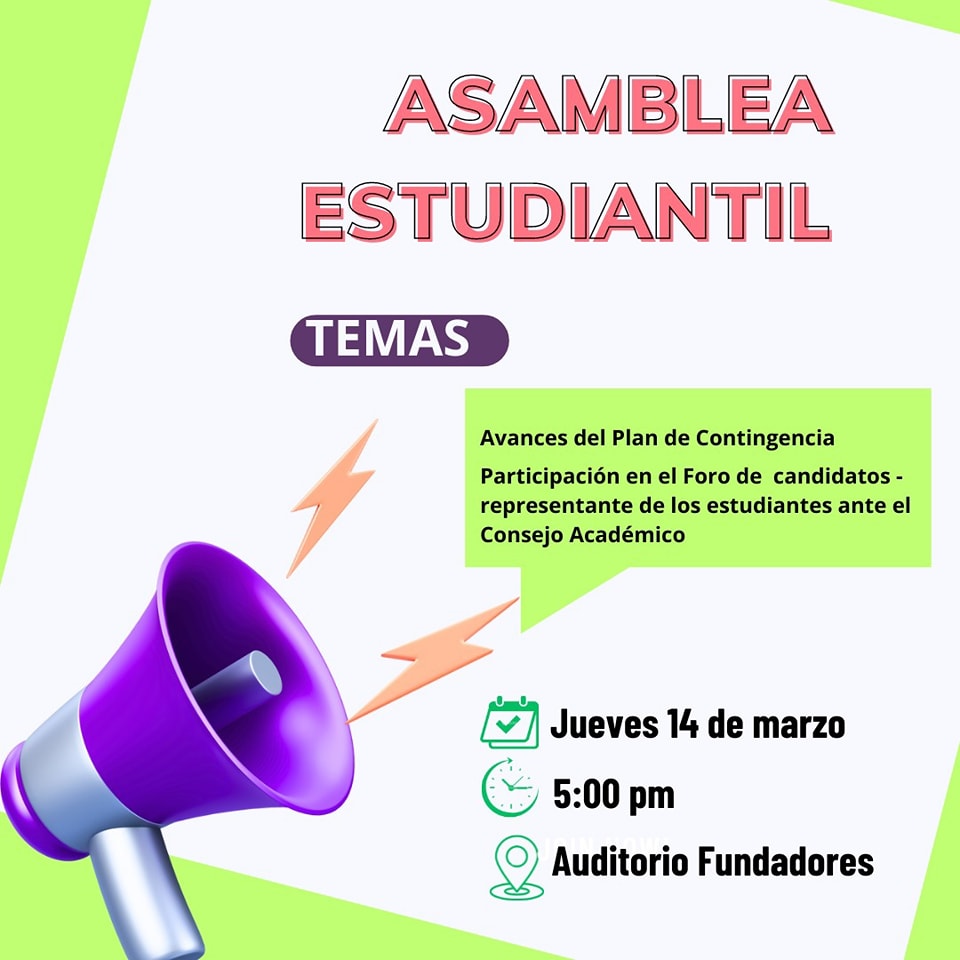 Imagen con la información de la asamblea