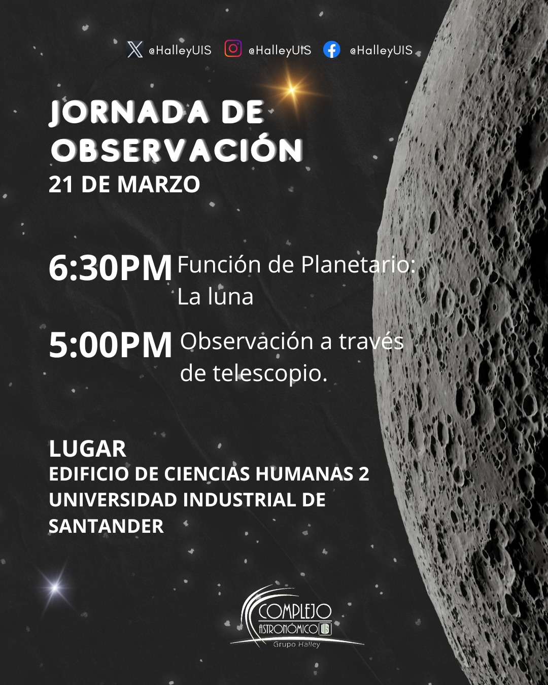 Imagen con la información del evento