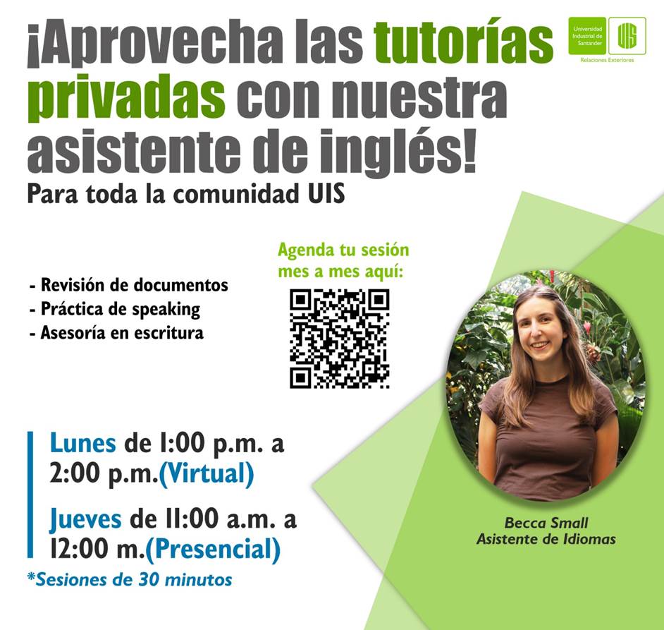 Imagen compuesta por la foto de la tutora y la información del evento