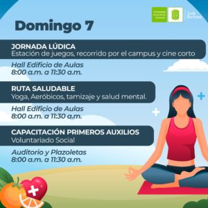 Imagen con la programación del domingo del evento