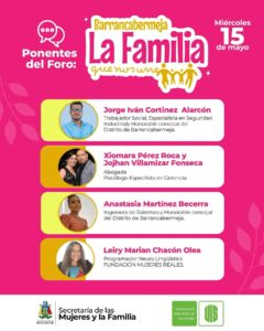 Imagen con la información de los invitados al evento y una fotografía de cada uno de ellos