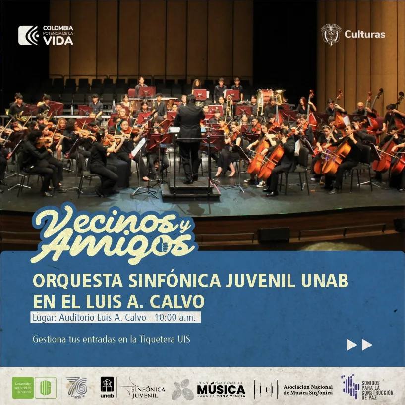 Imagen con la informació nde la orquesta