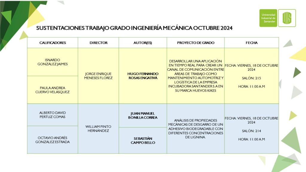 Imagen con el texto de la programación del evento