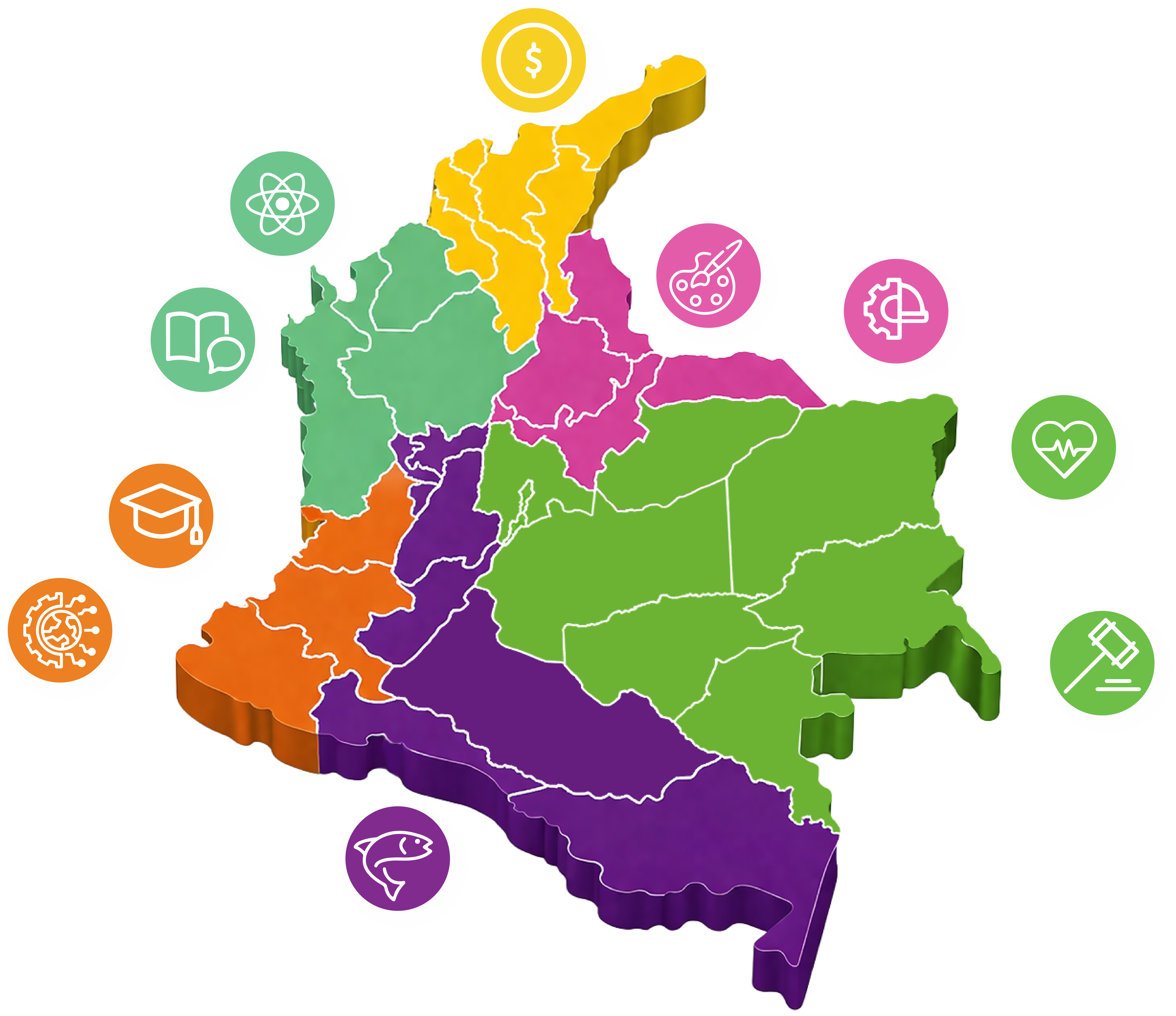 Mapa de los encuentros nacionales