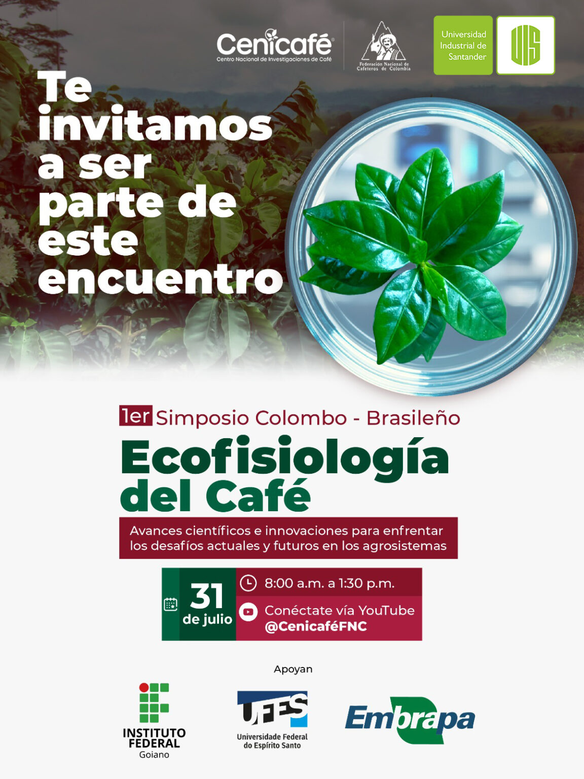 Portada del evento Primer Simposio Colombo-Brasileño de Ecofisiología del Café