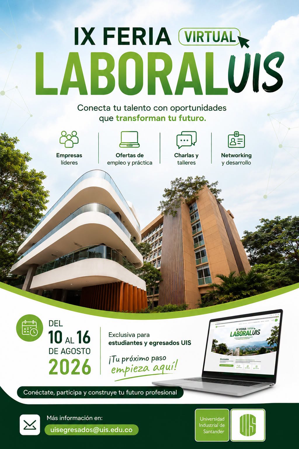 Información sobre la IX Feria Virtual Laboral UIS