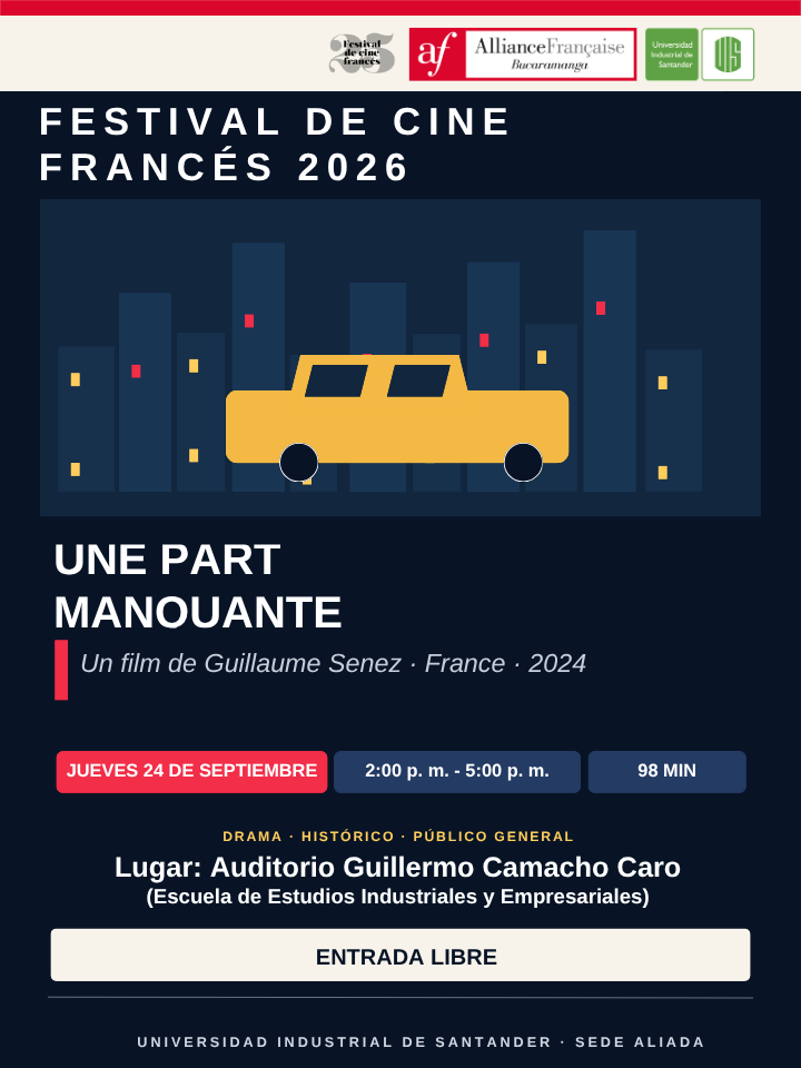 Portada de la invitación a proyección del Festival de Cine Francés 2026