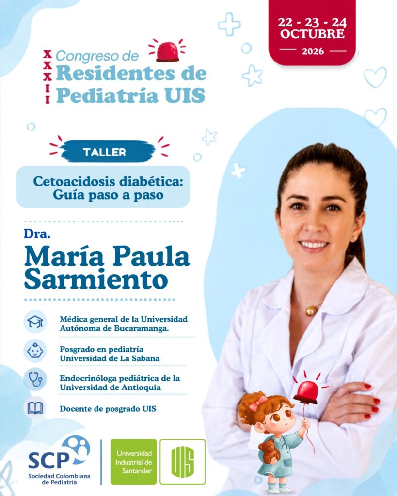 Afiche publicitario del taller de cetoacidosis diabética