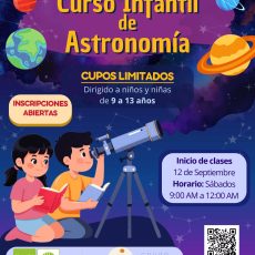 Información sobre el Curso Infantil de Astronomía